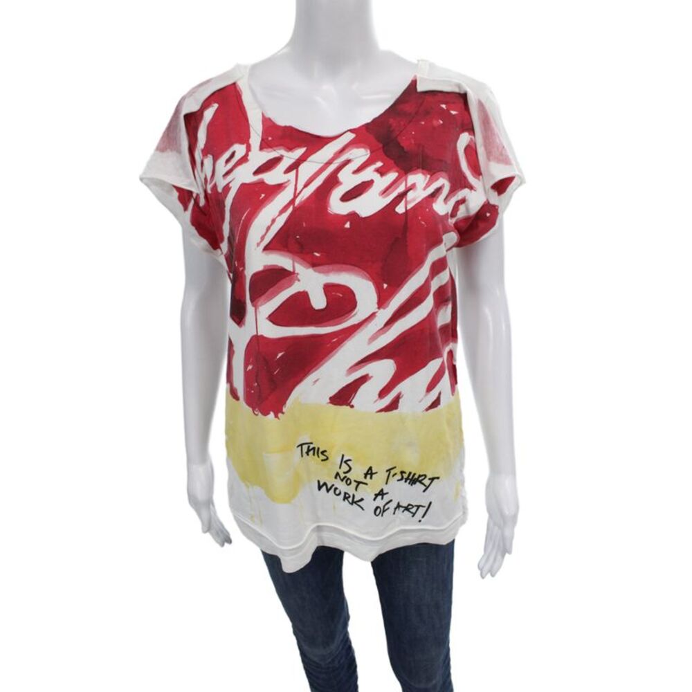 Moschino Cheap & Chic Unisex Multicolor Pop Art T Shirt Short Sleeve Size L